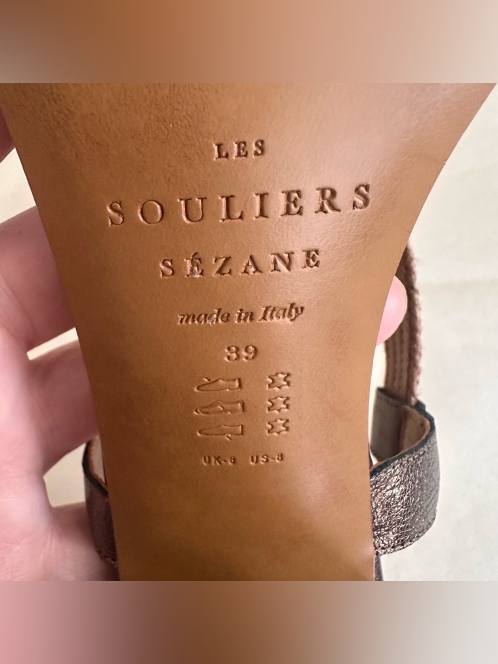 NEW Sezane Zoe Sandals Bronze Women 8 Metallic Leather Rope Knot Box & Dust Bag - Picture 12 of 14